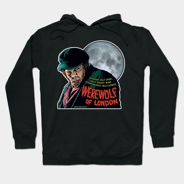 Werewolf of London - Color Version Hoodie by pentoolarts